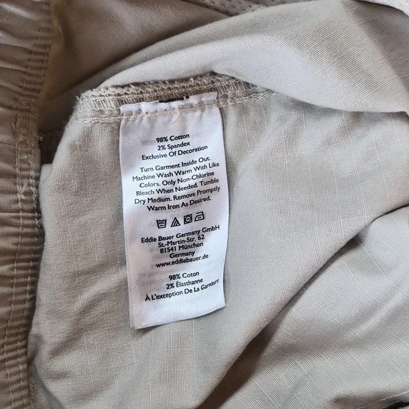 Eddie Bauer Light Tan Ripstop Cargo Pants 10 - Picture 5 of 5